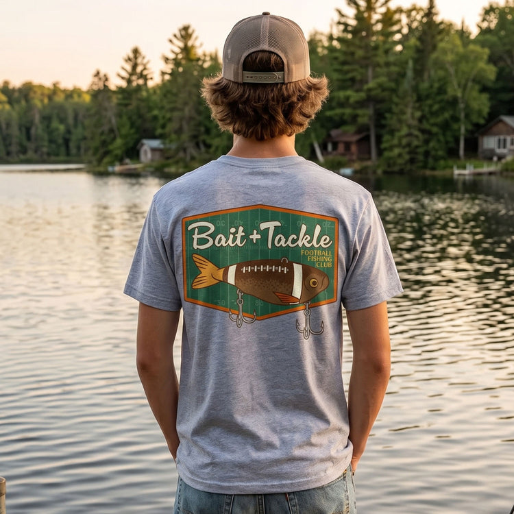 Football Short Sleeve T-Shirt - Bait and Tackle (Back Design)