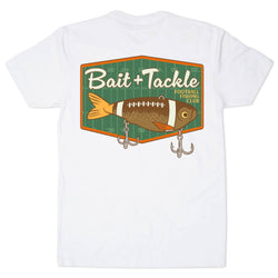 Football Short Sleeve T-Shirt - Bait and Tackle (Back Design) [White/Adult Large] - SS