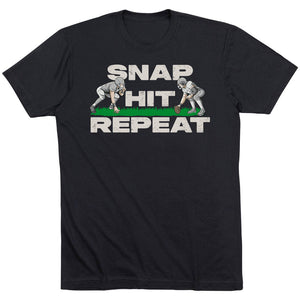 Football Short Sleeve T-Shirt - Snap Hit Repeat