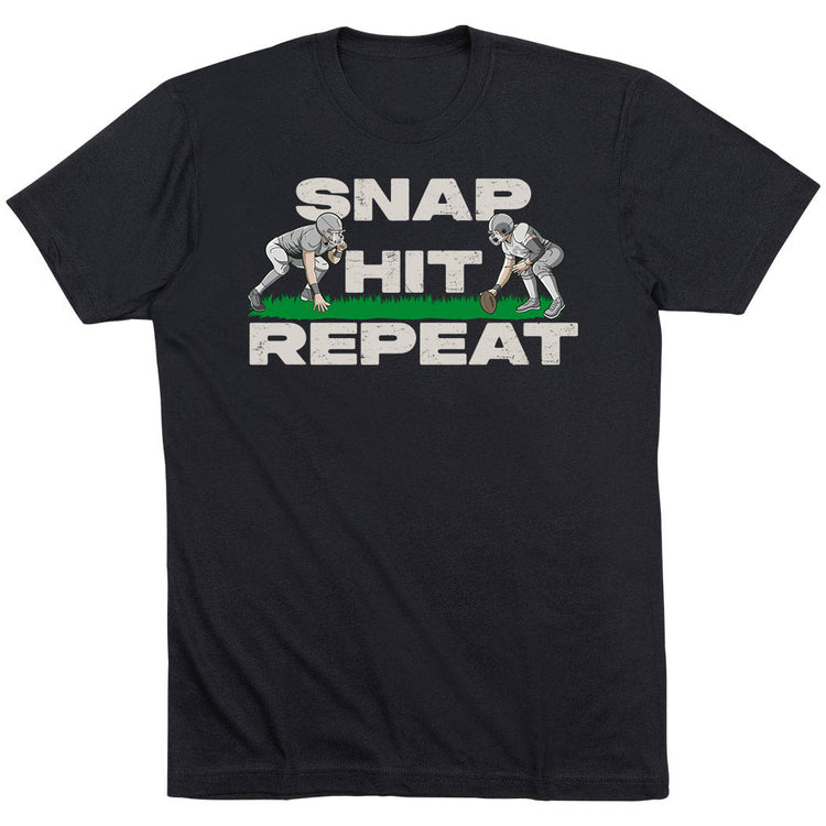Football Short Sleeve T-Shirt - Snap Hit Repeat