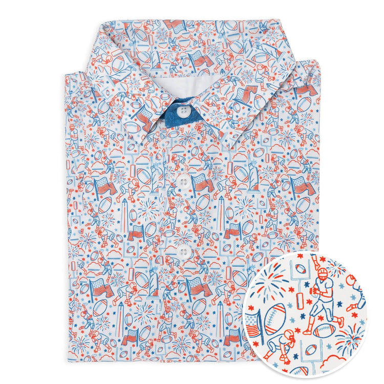 Football Short Sleeve Polo - All American