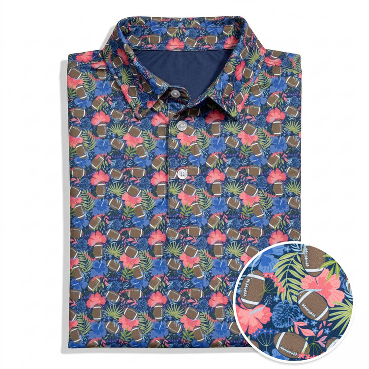 Football Short Sleeve Polo - Aloha