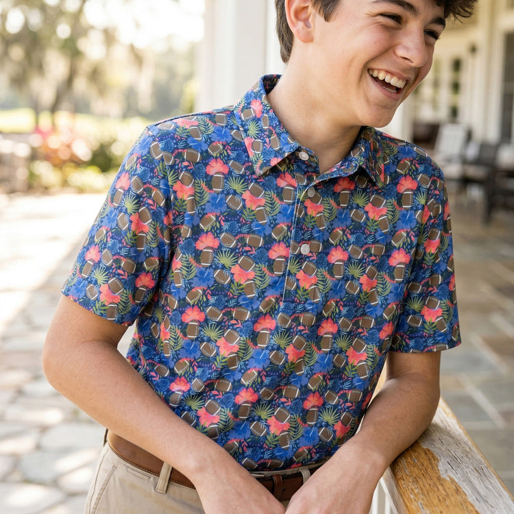 Football Short Sleeve Polo - Aloha