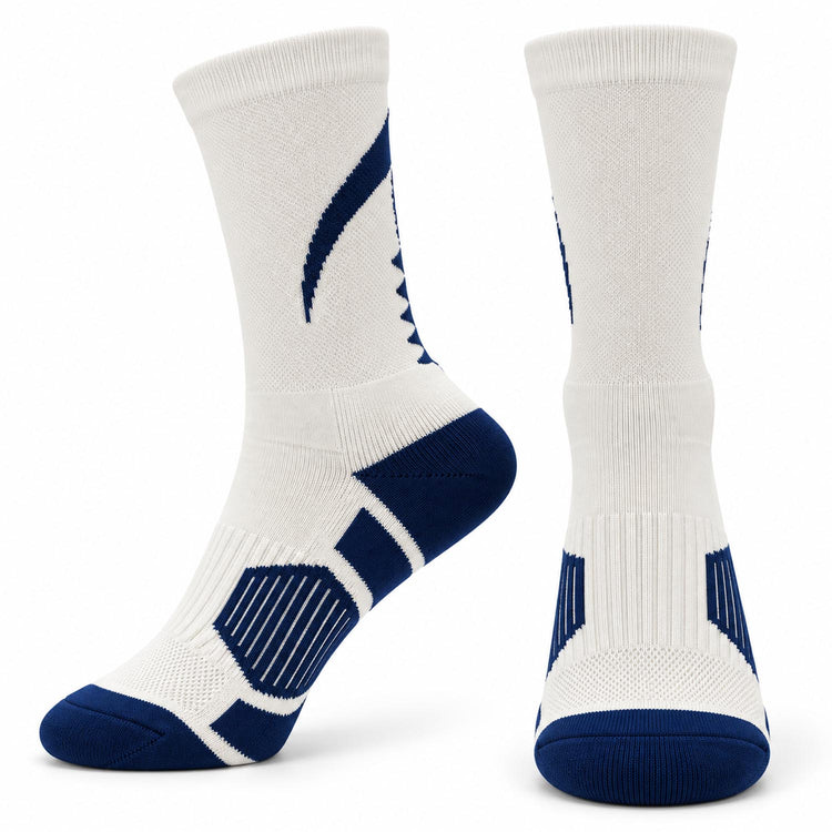 Football Mid-Calf Socks - Blitz - White