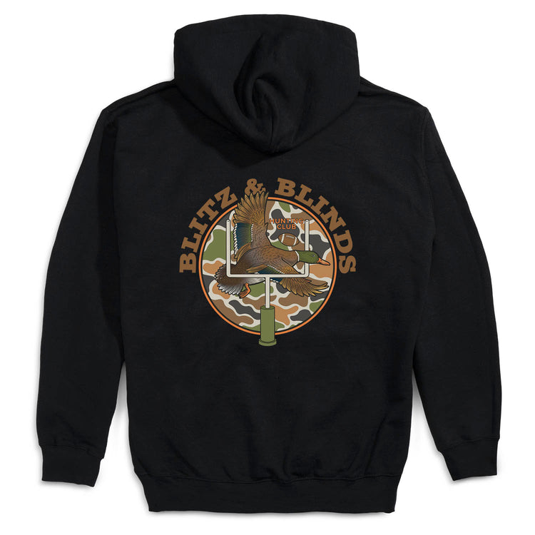 Football Hooded Sweatshirt - Blitz and Blinds (Back Design)