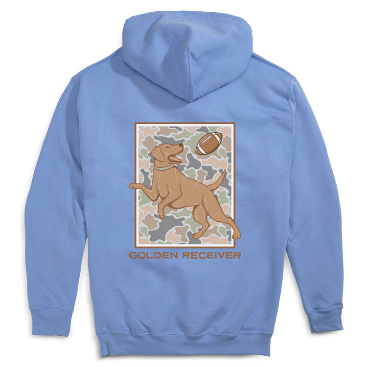 Football Hooded Sweatshirt - Golden Receiver (Back Design)