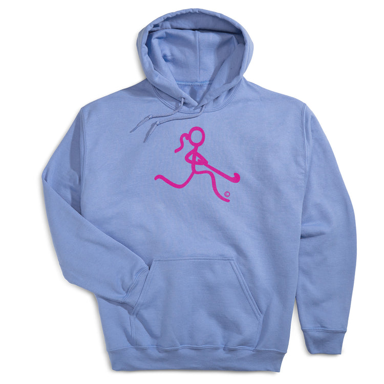 Field Hockey Hooded Sweatshirt - Neon Field Hockey Girl [Carolina/Adult X-Large] - SS