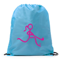 Field Hockey Drawstring Backpack Neon Field Hockey Girl