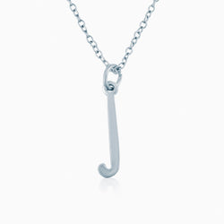 Sterling Silver FIeld Hockey Stick (Smooth) Necklace