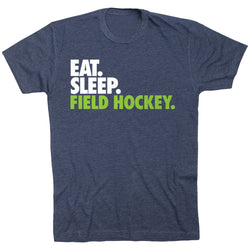 Field Hockey T-Shirt Short Sleeve Eat. Sleep. Field Hockey. [Youth Large/Navy] - SS