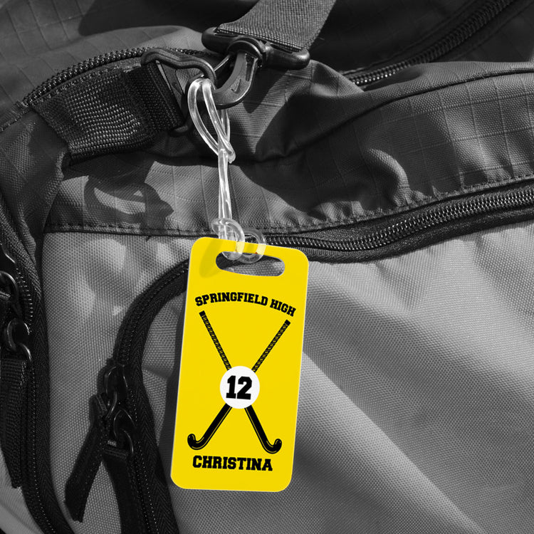 Field Hockey Bag/Luggage Tag - Personalized Team Crossed Sticks