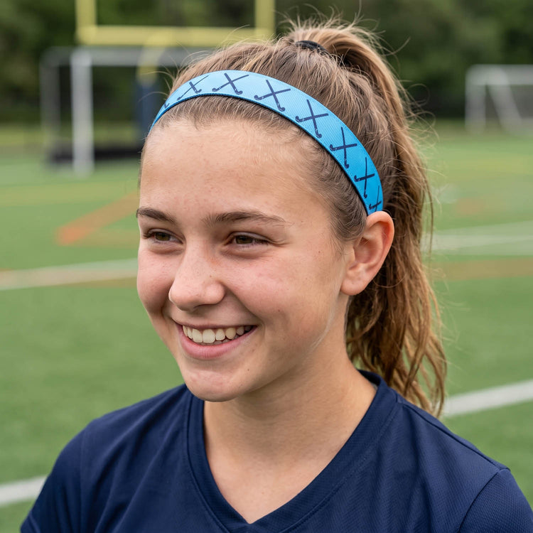 Field Hockey Juliband Non-Slip Headband - Field Hockey Crossed Sticks