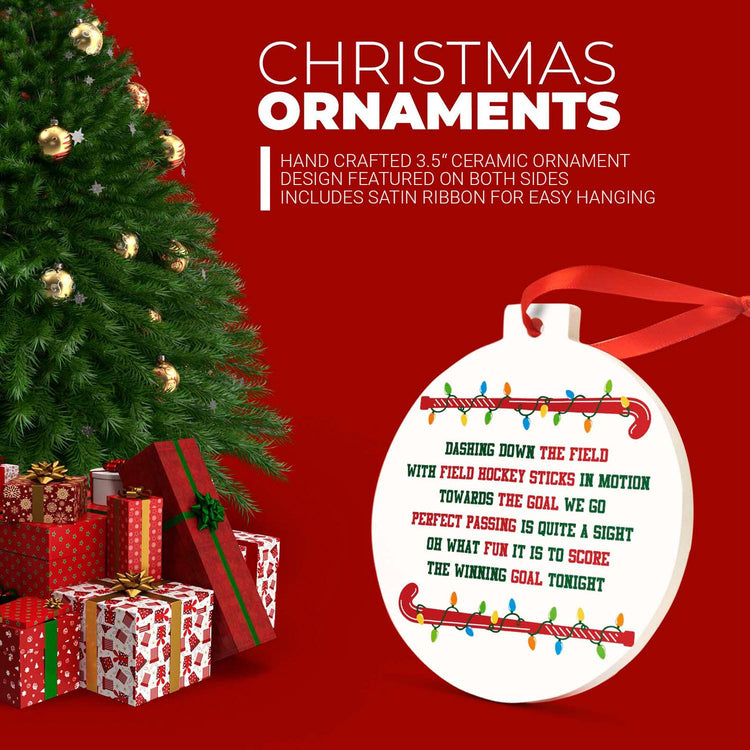 CTS Field Hockey Round Ceramic Ornament - Jingle All the Way
