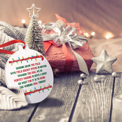 Field Hockey Round Ceramic Ornament - Jingle All the Way