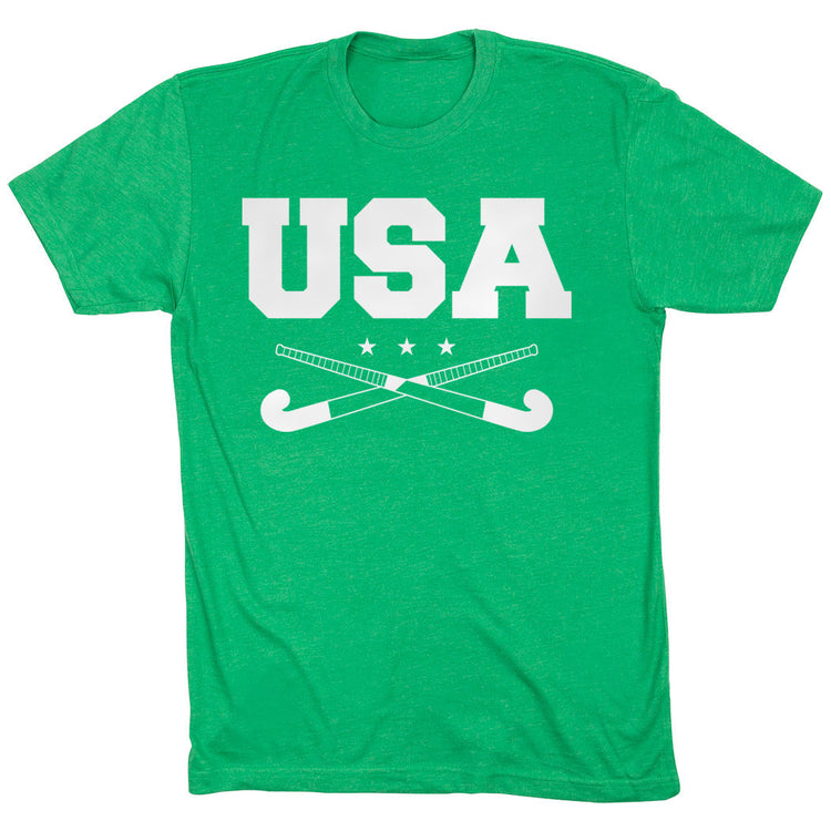 Field Hockey T-Shirt Short Sleeve - USA [Green/Adult Small] - SS