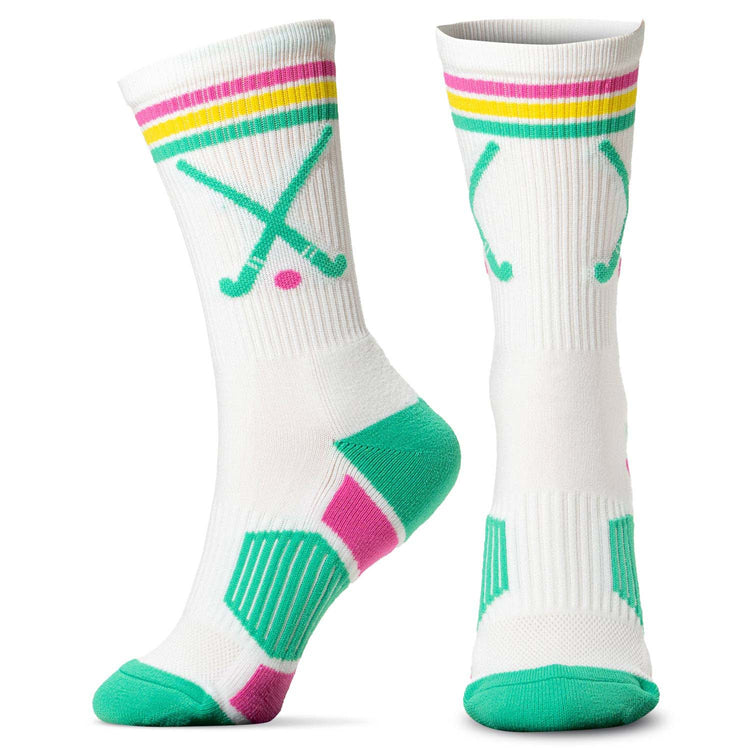 Field Hockey Woven Mid-Calf Sock Set - Sticks