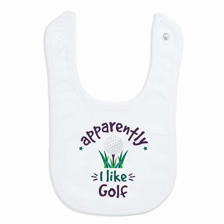 Golf Baby Bib - Apparently, I Like Golf
