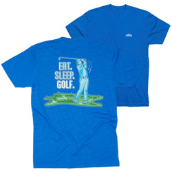 Golf Short Sleeve T-Shirt - Eat. Sleep. Golf (Back Design)