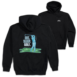 Golf Hooded Sweatshirt - Eat. Sleep. Golf (Back Design)