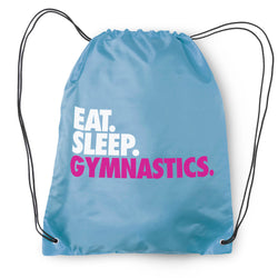 Gymnastics Drawstring Backpack Eat. Sleep. Gymnastics.