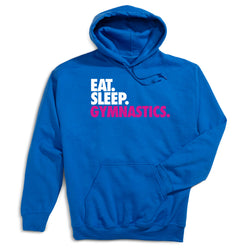 Gymnastics Hooded Sweatshirt - Eat. Sleep. Gymnastics. [Royal/Youth Large] - SS
