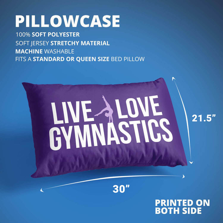 Gymnastics Pillowcase - Live Love Gymnastics
