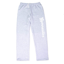 Gymnastics Fleece Sweatpants - Gymnastics Script [Gray/Adult Medium] - SS