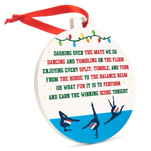 CTS Gymnastics Round Ceramic Ornament - Jingle All the Way