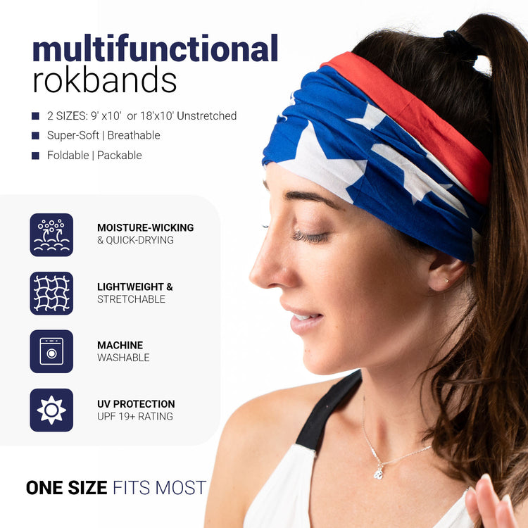 Long Multifunctional Headwear - Patriotic RokBAND