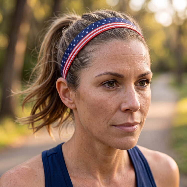 Athletic Juliband Non-Slip Headband - USA Flag