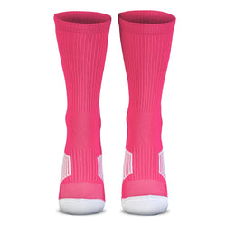 Team Number Woven Mid-Calf Socks - Pink