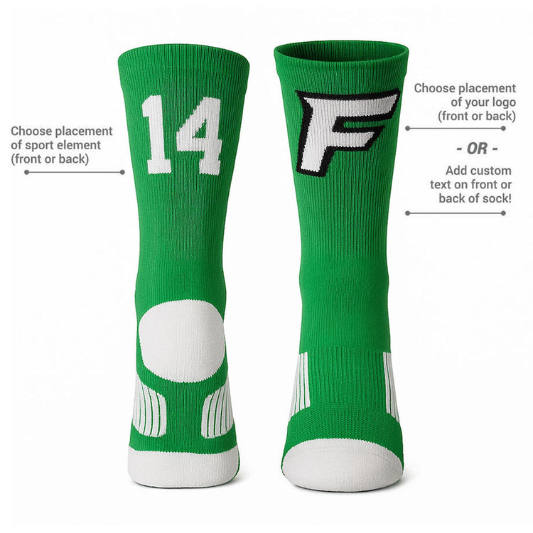 Custom Team Woven Mid-Calf Socks - Football