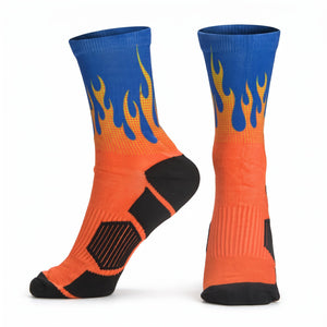 Quarter Length Socks - Orange Flame