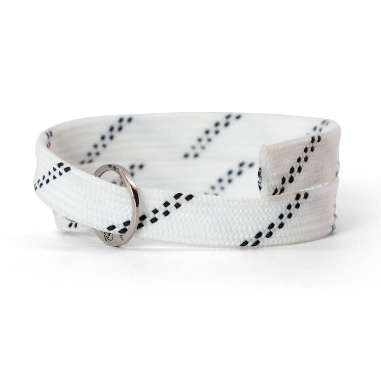Hockey Lace Bracelet White Adjustable Wrister Bracelet
