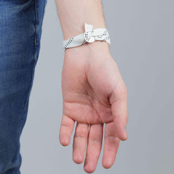 Hockey Lace Bracelet White Adjustable Wrister Bracelet