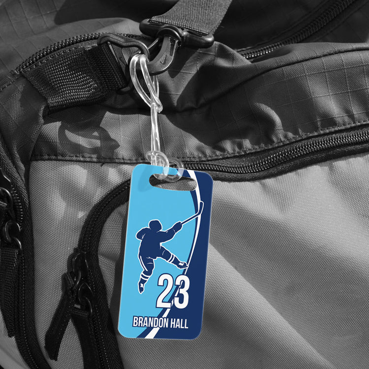 Hockey Bag/Luggage Tag - Personalized Hockey Slap Shot