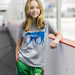 Hockey T-Shirt Short Sleeve Christmas Dog
