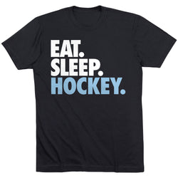Hockey Short Sleeve T-Shirt - Eat. Sleep. Hockey. [Adult Small/Black] - SS