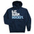 Hockey Hooded Sweatshirt - Eat. Sleep. Hockey. [Adult Large/Navy] - SS