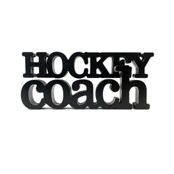 Hockey Coach Wood Words