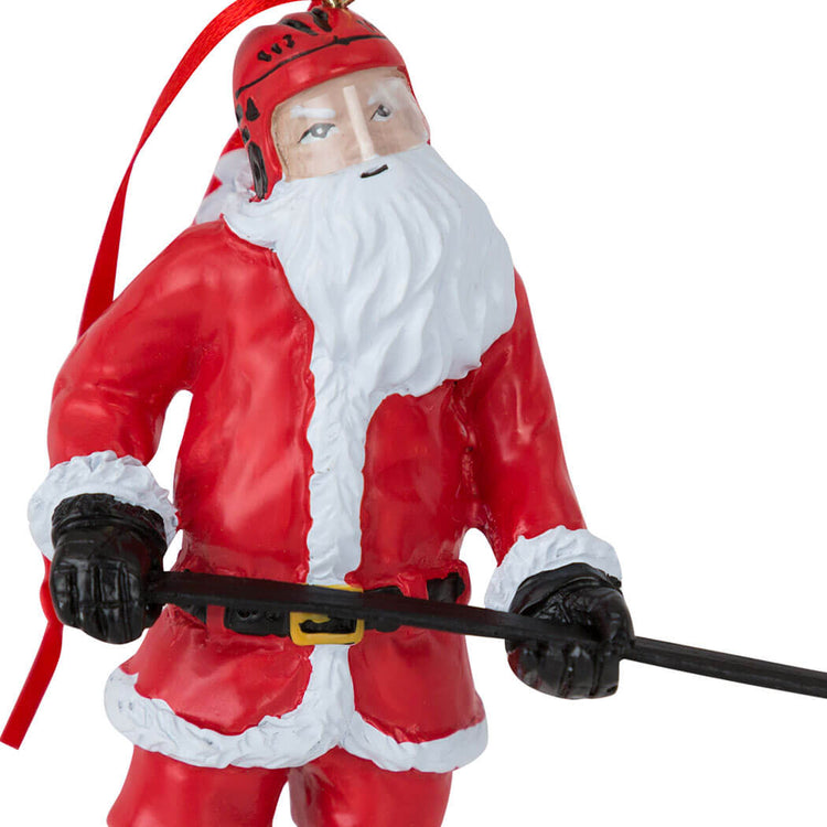 Hockey Ornament - Santa Hockey Player