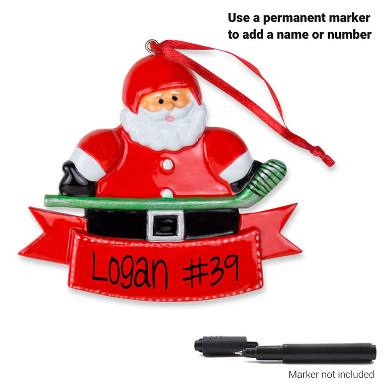 CTS Hockey Ornament - Hockey Player Santa