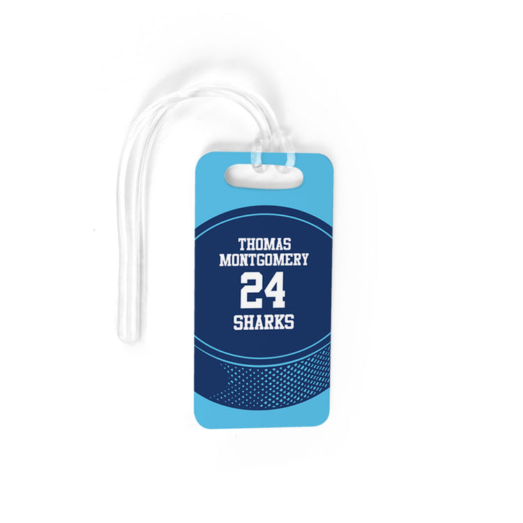 Hockey Bag/Luggage Tag - Personalized Hockey Team Puck