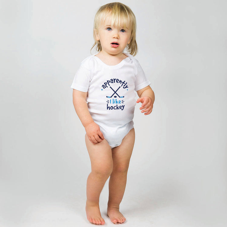 Hockey Baby One-Piece - Apparently, I Like Hockey