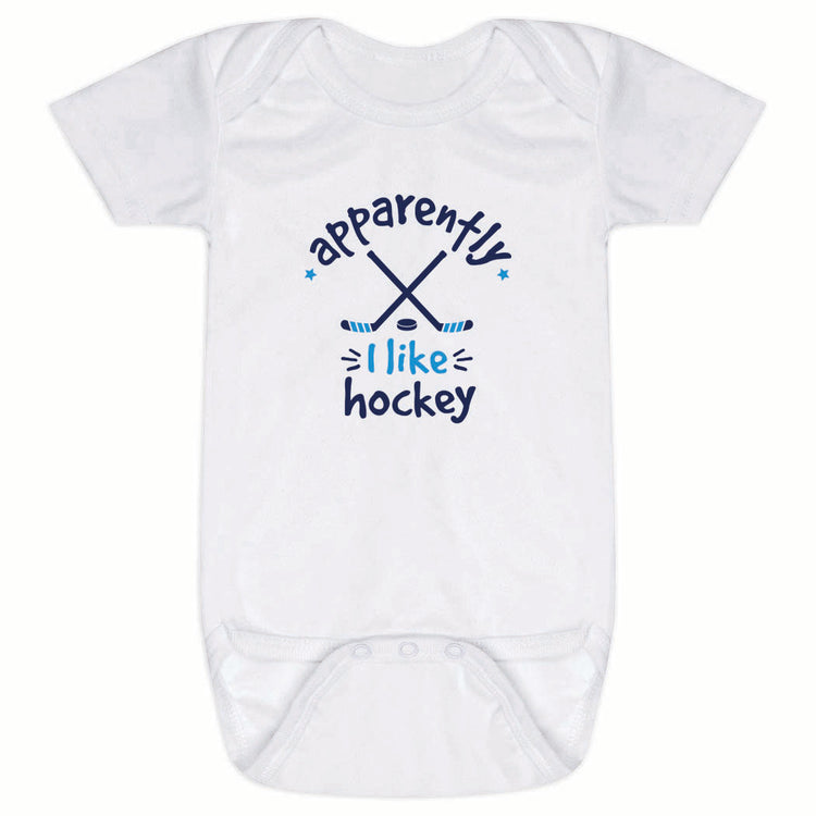 Hockey Baby One-Piece - Apparently, I Like Hockey