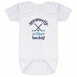 Hockey Baby One-Piece - Apparently, I Like Hockey