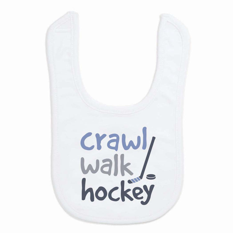 Hockey Baby Bib - Crawl Walk Hockey