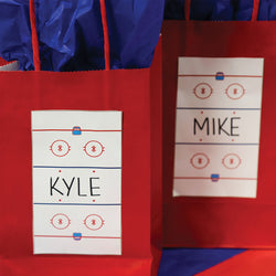 Hockey Goodie Bag Name Stickers (Free Download)