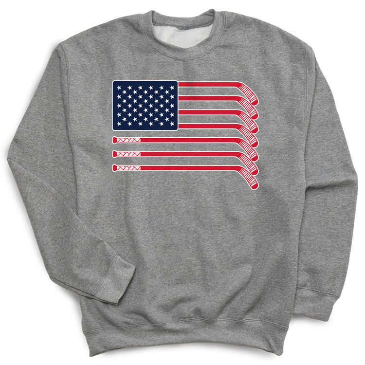 Hockey Crewneck Sweatshirt - American Flag