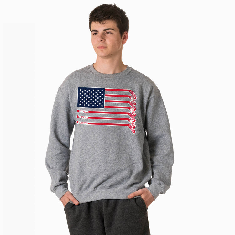 Hockey Crewneck Sweatshirt - American Flag